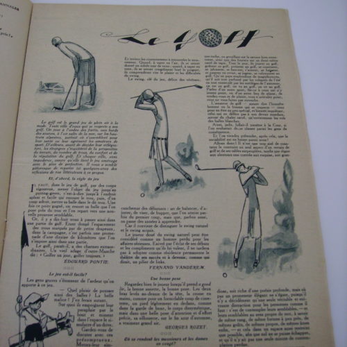 Les Annales 1925 articles sur le golf