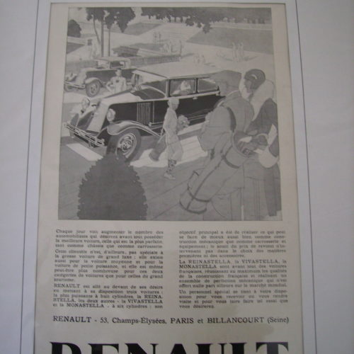 PublicitÃ© Renault 1929
