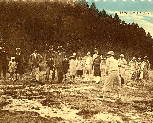 carte postale ancienne Ã©ditÃ©e lors de l'inauguration du golf