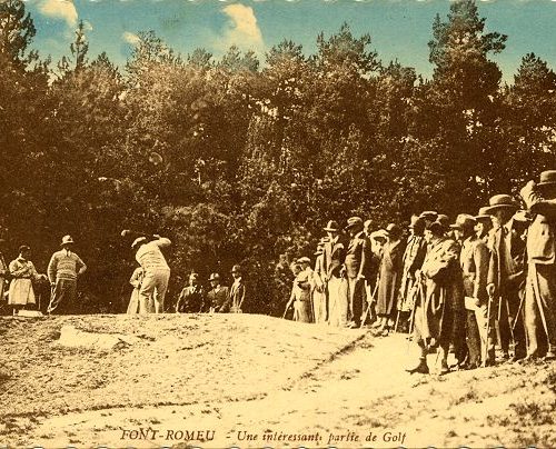 carte postale ancienne Ã©ditÃ©e lors de l'inauguration du golf