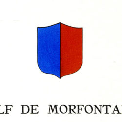 Ã©cusson du golf de Morfontaine - Oise extrait de "Le Golf" avec prÃ©face autographe du Duc de Mouchy - circa 1930