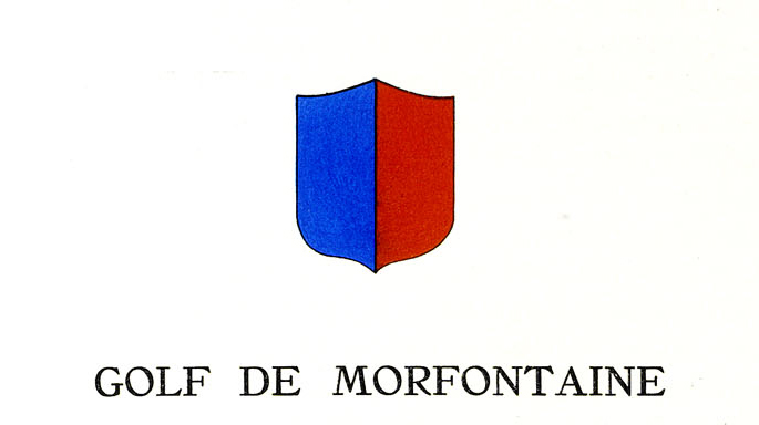 Ã©cusson du golf de Morfontaine - Oise extrait de "Le Golf" avec prÃ©face autographe du Duc de Mouchy - circa 1930