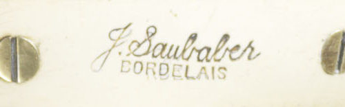 dÃ©tail estampille "Jean SAUBABER Bordelais"