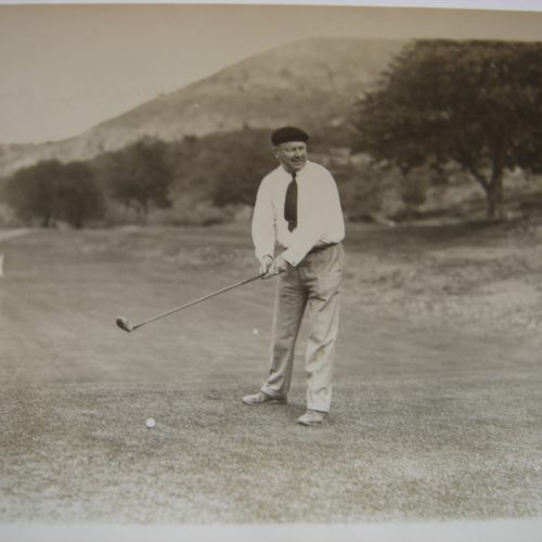 Arnaud Massy au golf du Mont-Agel, au tournoi profesionnel le 29-10-1930