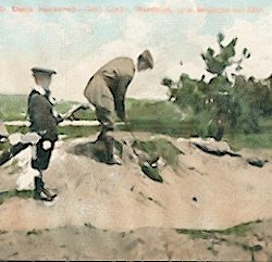 Carte postale ancienne de 1920 - Mr John D. Dunn bunkered, Hardelot golf links prÃ¨s Boulogne sur Mer