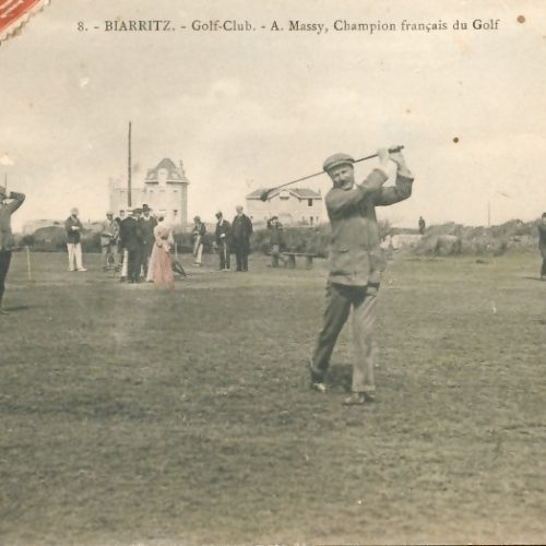 Carte postale ancienne BIARRITZ Golf Club - A. Massy, champion franÃ§ais de golf