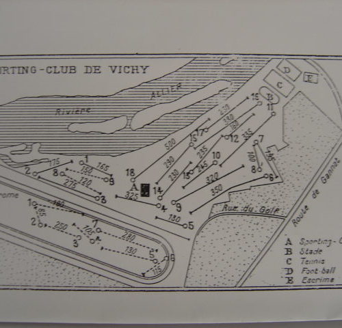 Plan du 18 trous et 9 trous d'entraÃ®nement en 1922