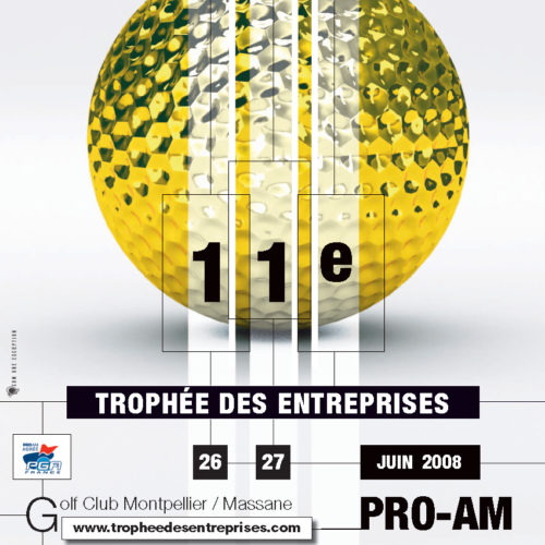 Affiche du 11Â° trophÃ©e des Entreprises - Golf de Montpellier Massane (HÃ©rault) les 26 et 27 juin 2008