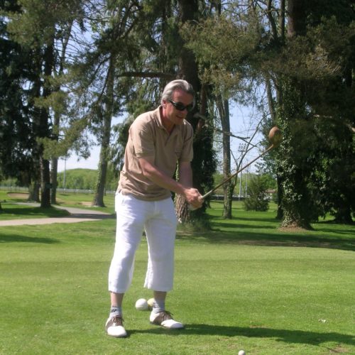 Philippe Estang dubitatif Ã  jouer un driver manche en hickory !