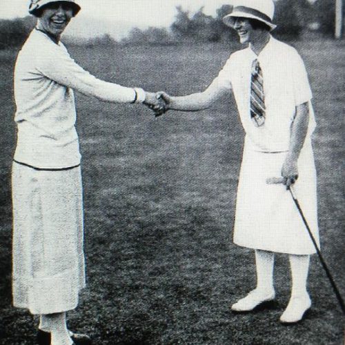 Glenna Collett et Simone Thion de la Chaume Chantilly 1925