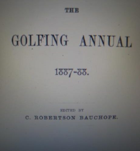 The Golfing Annual 1887- 1888