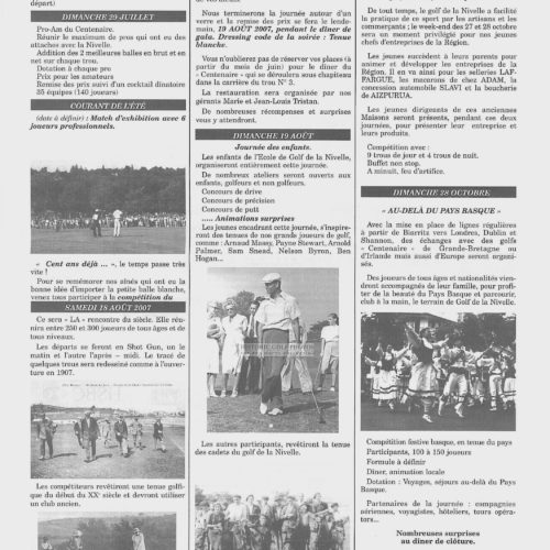 Gazette Programme Centenaire La Nivelle