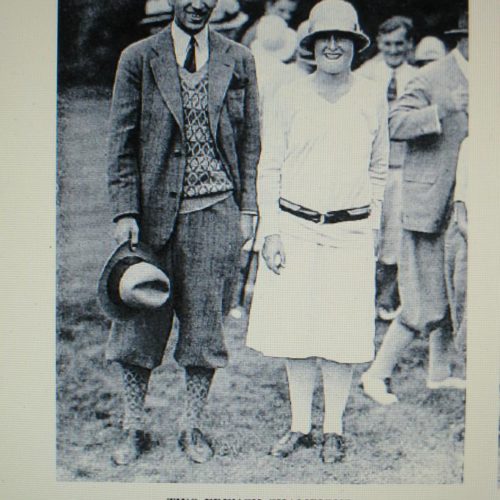 RenÃ© Lacoste et Simone Thion de la Chaume lors de l'US Women Amateur 1927