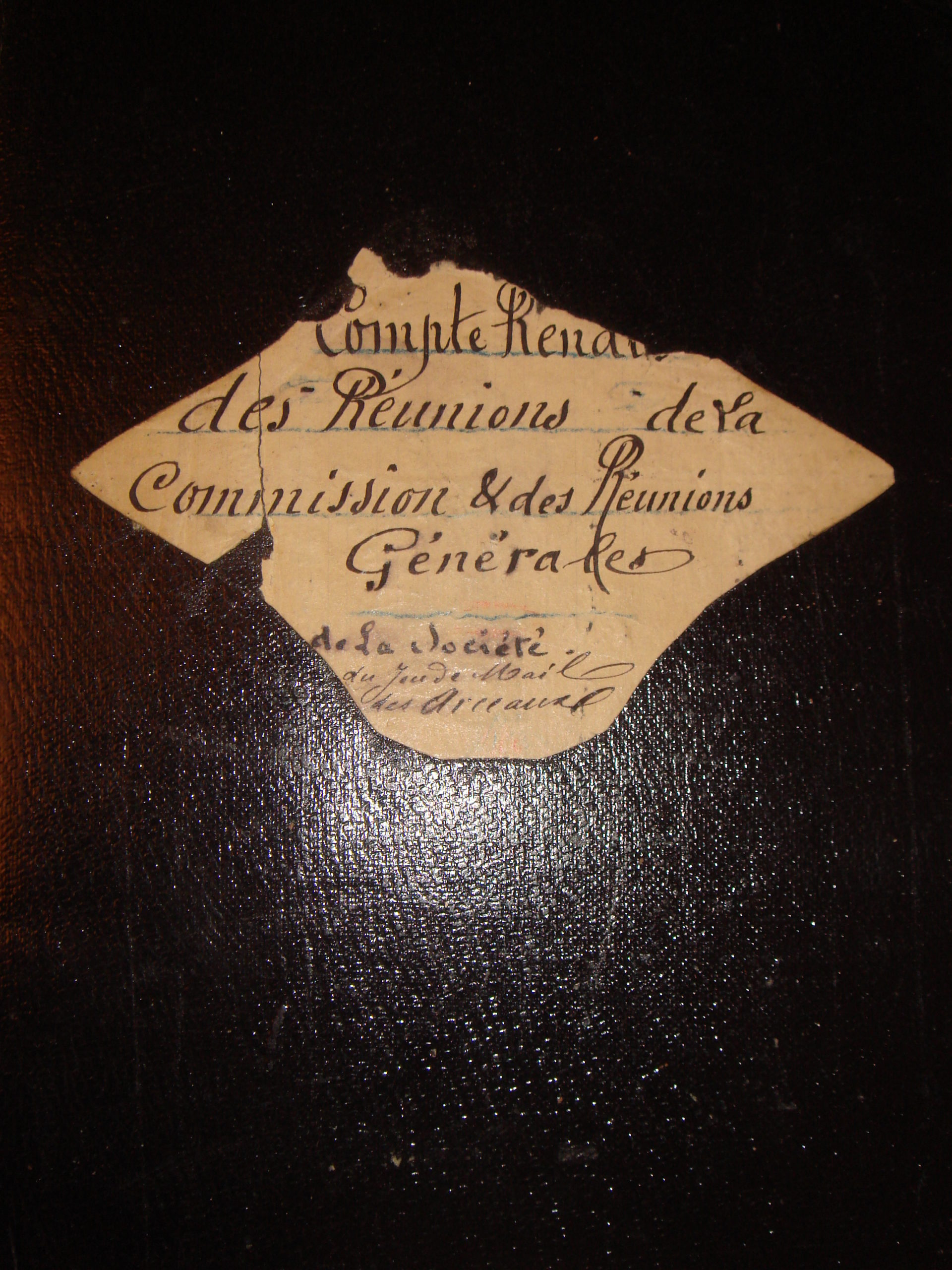 Livre des compte rendus de rÃ©unions du Noble jeu de la ville de montpellier aux Arceaux