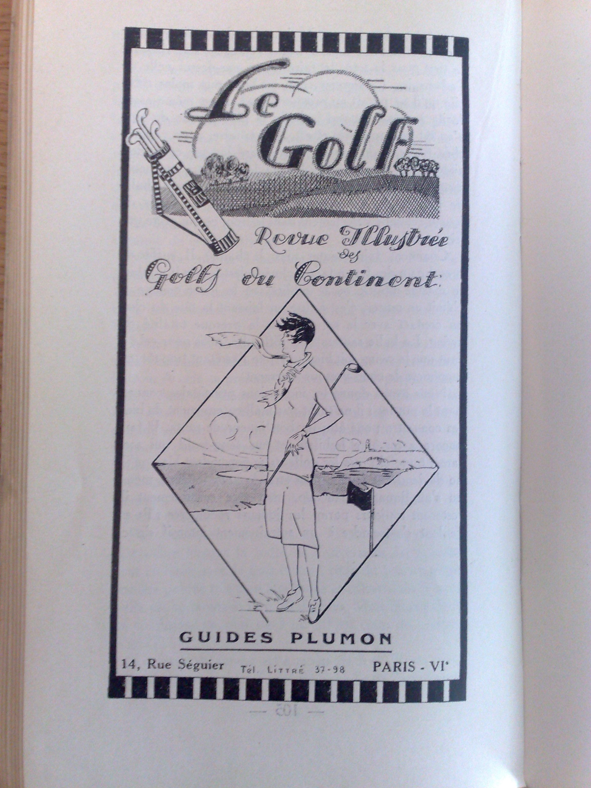 Pub sur la Revue le Golf Ã©ditÃ©e par les Guides Plumon